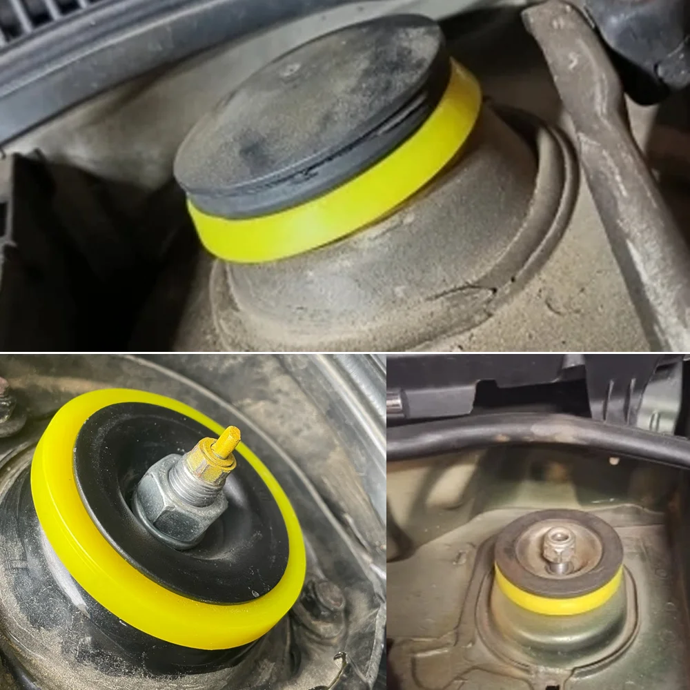 Silencer Pad Rubber Bushing Dampers Universal Front Strut Tower Mount Suspension Shock-Absorbing Bearing Washer Over Bump 2X strut tower mount