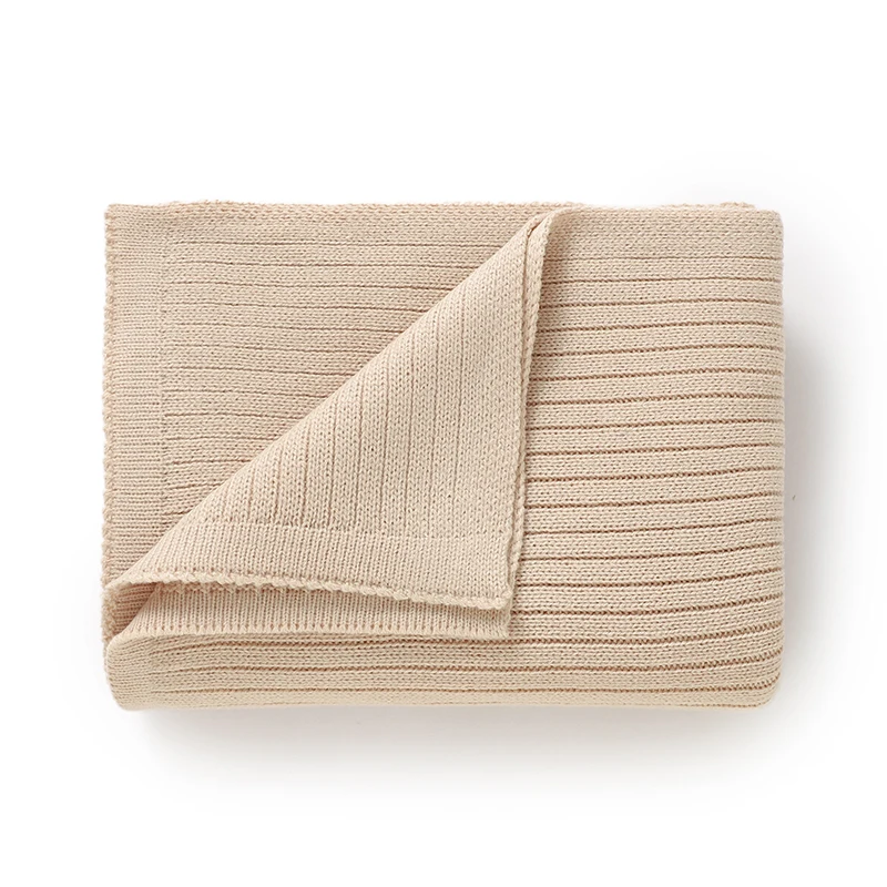 Baby Stroller Swaddle Wrap Blankets for Newborn Boys Girls Cotton Knitting Bedding Cellular Ultra-Soft Infant Kids Receiving Mat - 2