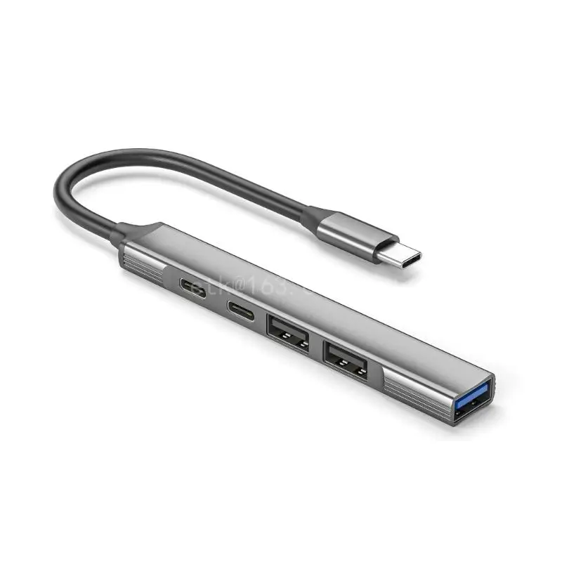 

Концентратор типа C 5 в 1 с зарядкой PD 60 Вт, 2xUSB2.0 USB3.0 USB C 10 Гбит/с для ноутбуков