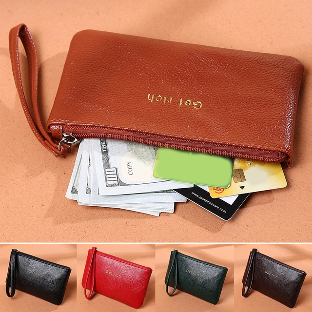 Fashion Zipper Wallet Ladies Long Wallet Tote Bag Coin Card Holder PU  Leather Wallet Wallet - AliExpress