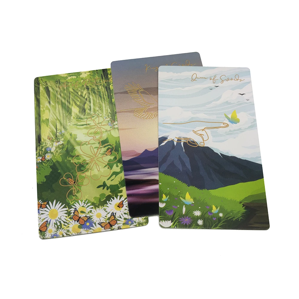 12×7CM Linescape Tarot Evolution , Narrow Line and Wide Landscape .NoStamping the line with GOLD FOIL with Guide Book 4