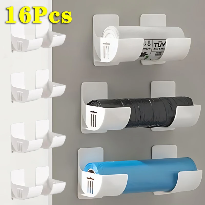 Wall Mounted Organizer Wall Mounted Organizer Kitchen Shelf Storage Tray Cling Film Trash Bag Organizer Cabinet Refrigerator Side