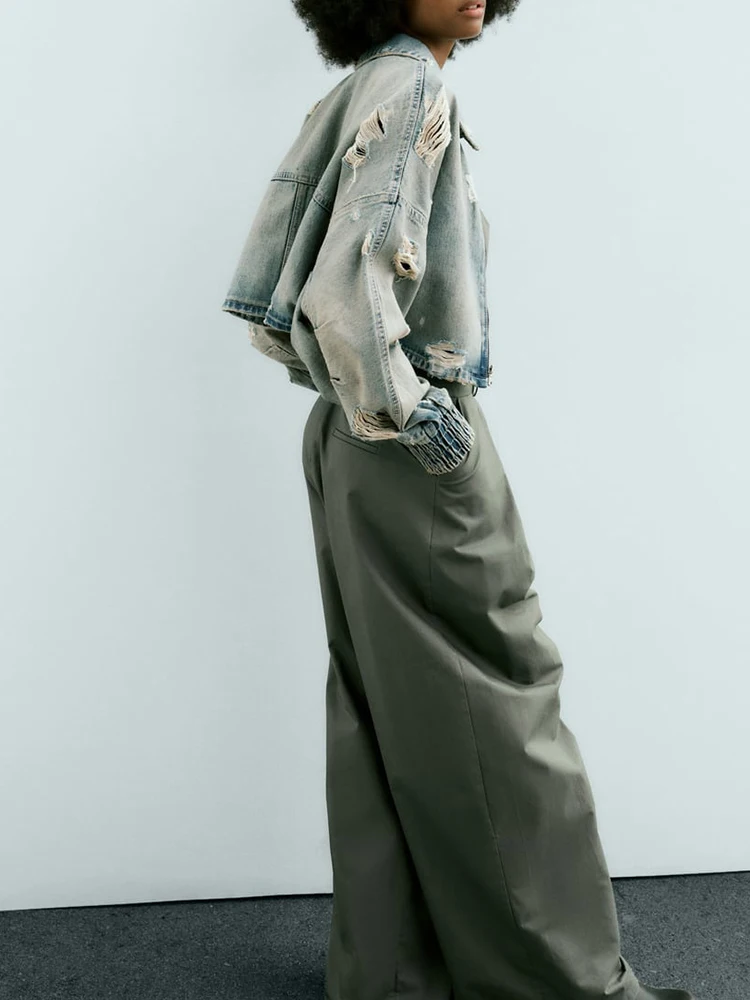 Рисунок 5 - Женская джинсовая куртка ZBZA с лацканами