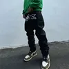 2024 Cyber Y2K Fashion Flying Dog Printed Baggy New Jeans Pants For Men Designer Clothes Luxury Kanye Straight Cowboy Trousers 5