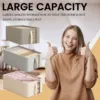 45x25x17cm Oxford Fabric Mesh Steel Shelf Organizer,Clothes Storage Bins Foldable Closet Organizers Storage Containers with Rein 6
