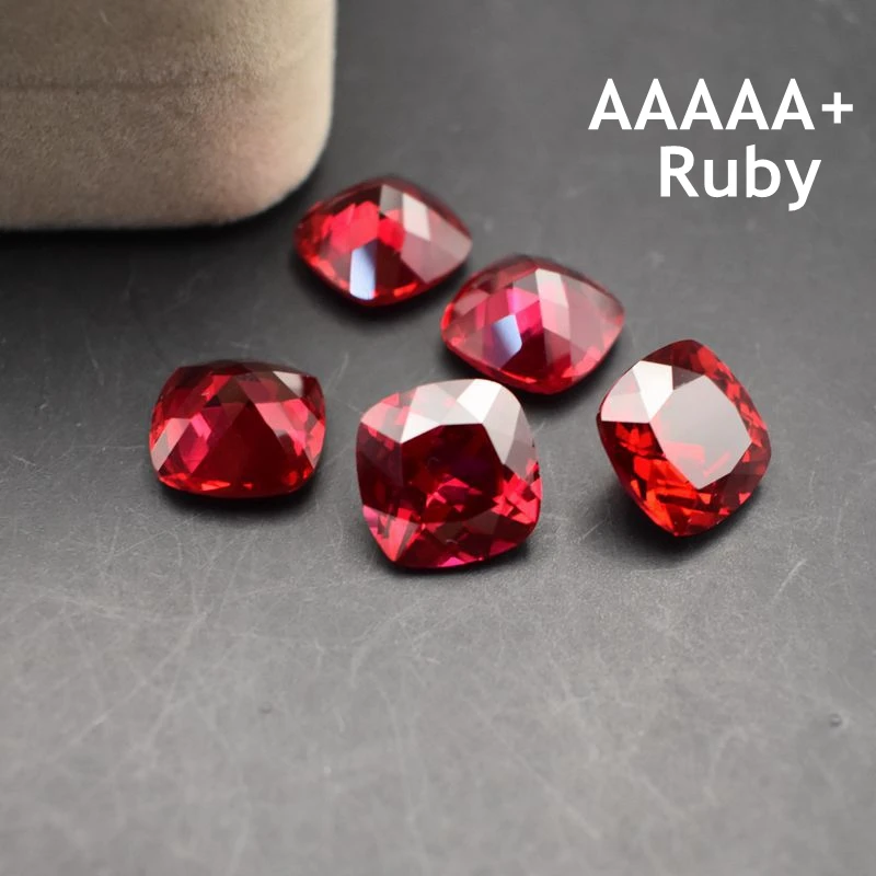 Großer natürlicher roter Rubin-Edelstein, 12,0 mm, 6,0 Karat, quadratische Form, AAAA+, Sri Lanka, VVS, loser Edelstein für Schmuck-DIY – Detail 8