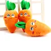 3pcs Pet Dog Squeaky Carrot Plush Toys Stuffed Soft Dog Cat Chew Interactive Toys for Dogs Cats Teeth Cleaning Pet Supplies 4