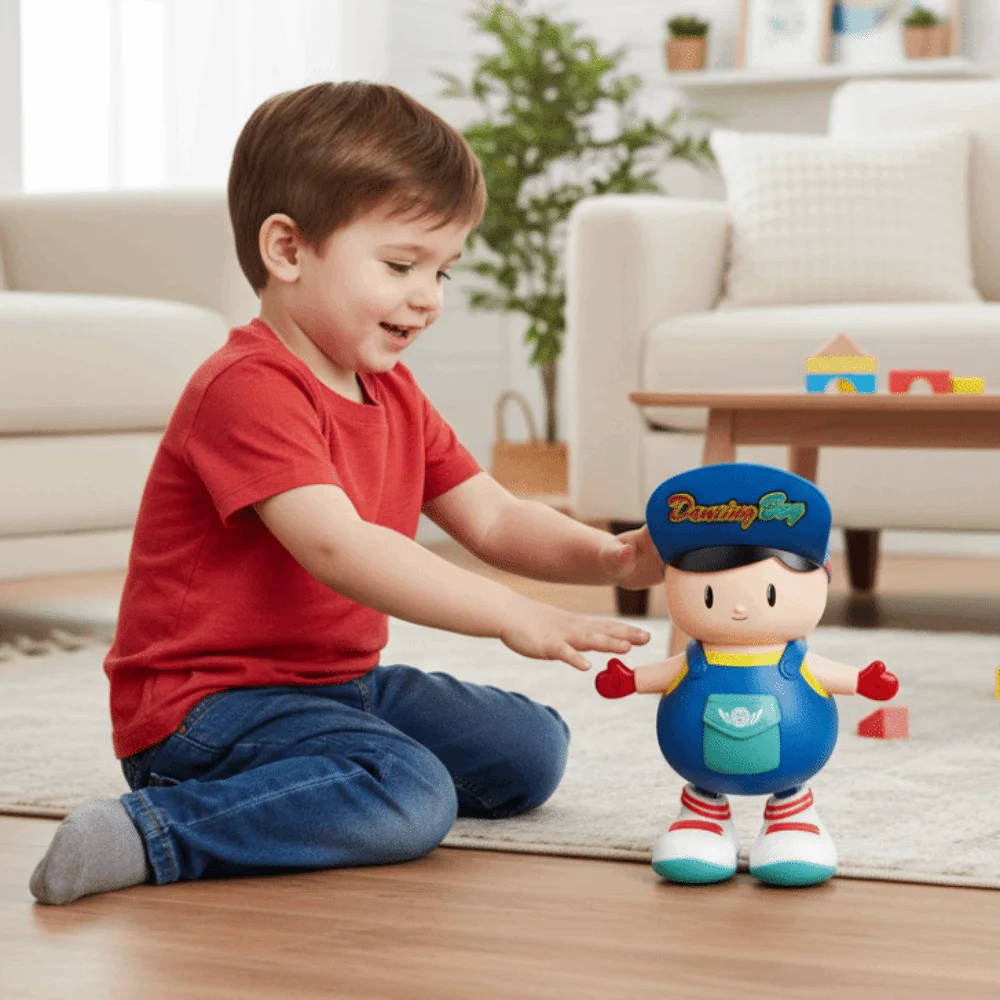 LED 춤추는 소년 피규어 플라스틱 조명 포함 춤추는 스윙 소년 컬렉션 움직이는 어린이 전기 장난감 생일 선물