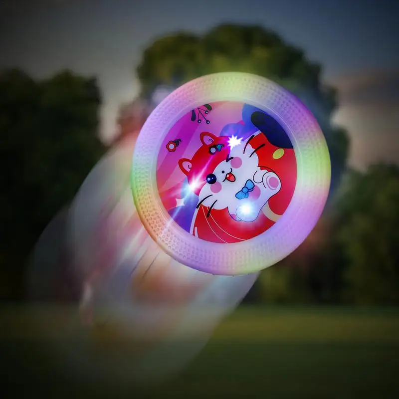 LED Flying Disc Camping Game Swivel Discs Light Up Sport Disc Safe For Competitions Team Outdoor Toy For Kids Pet