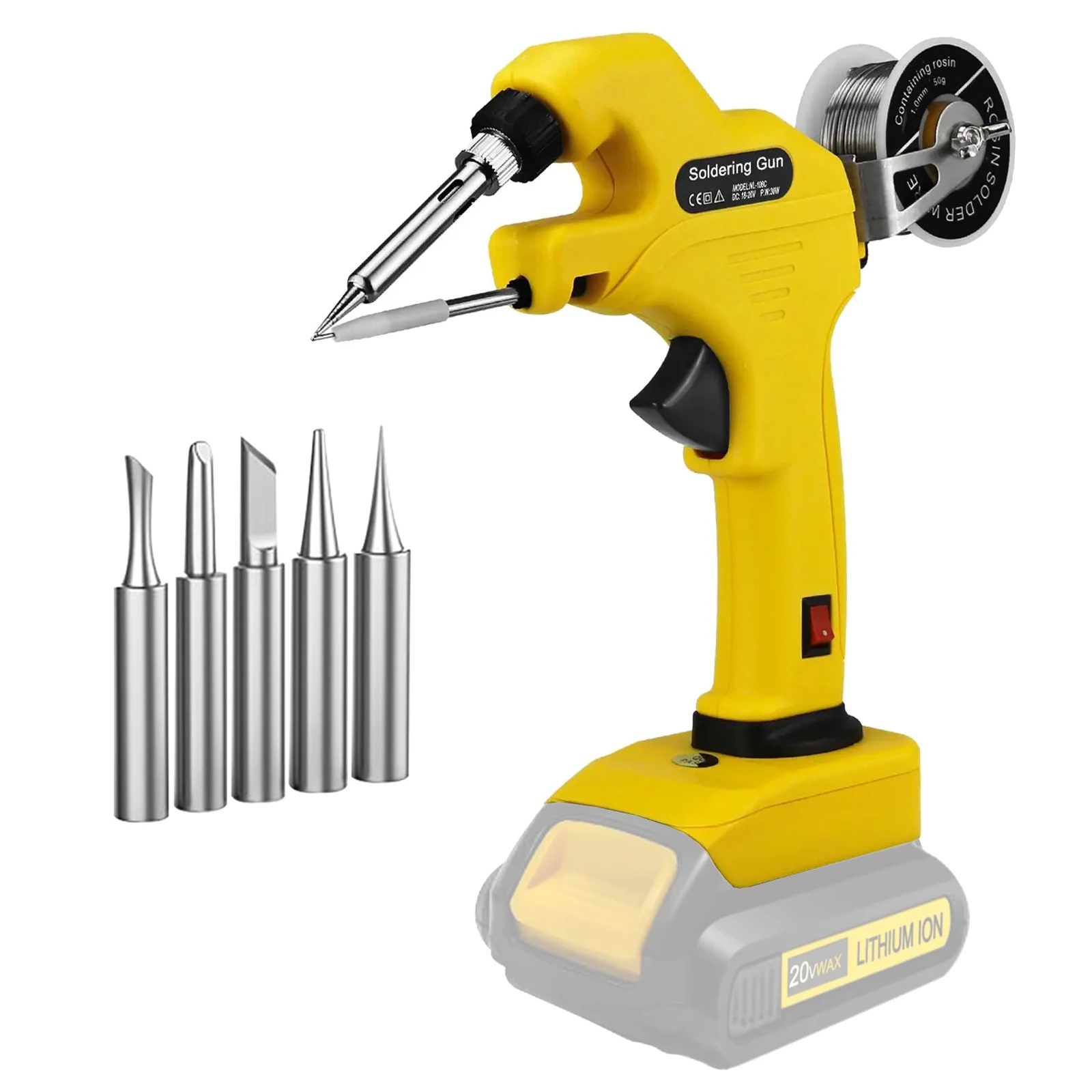 Kit Saldatore Cordless 30W 30S Strumenti Di Saldatura A Preriscaldamento Rapido Pistola A Saldare Adatta Per Batteria Agli Ioni Di Litio Dewalt/Milwau