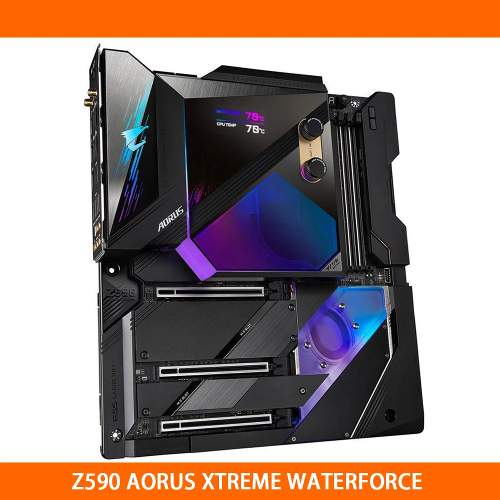 

For Gigabyte Z590 AORUS XTREME WATERFORCE Z590 AORUS XTREME WB LGA1200 4*DDR4 128GB 6*SATA 3.0 Ports E-ATX Motherboard High Qual