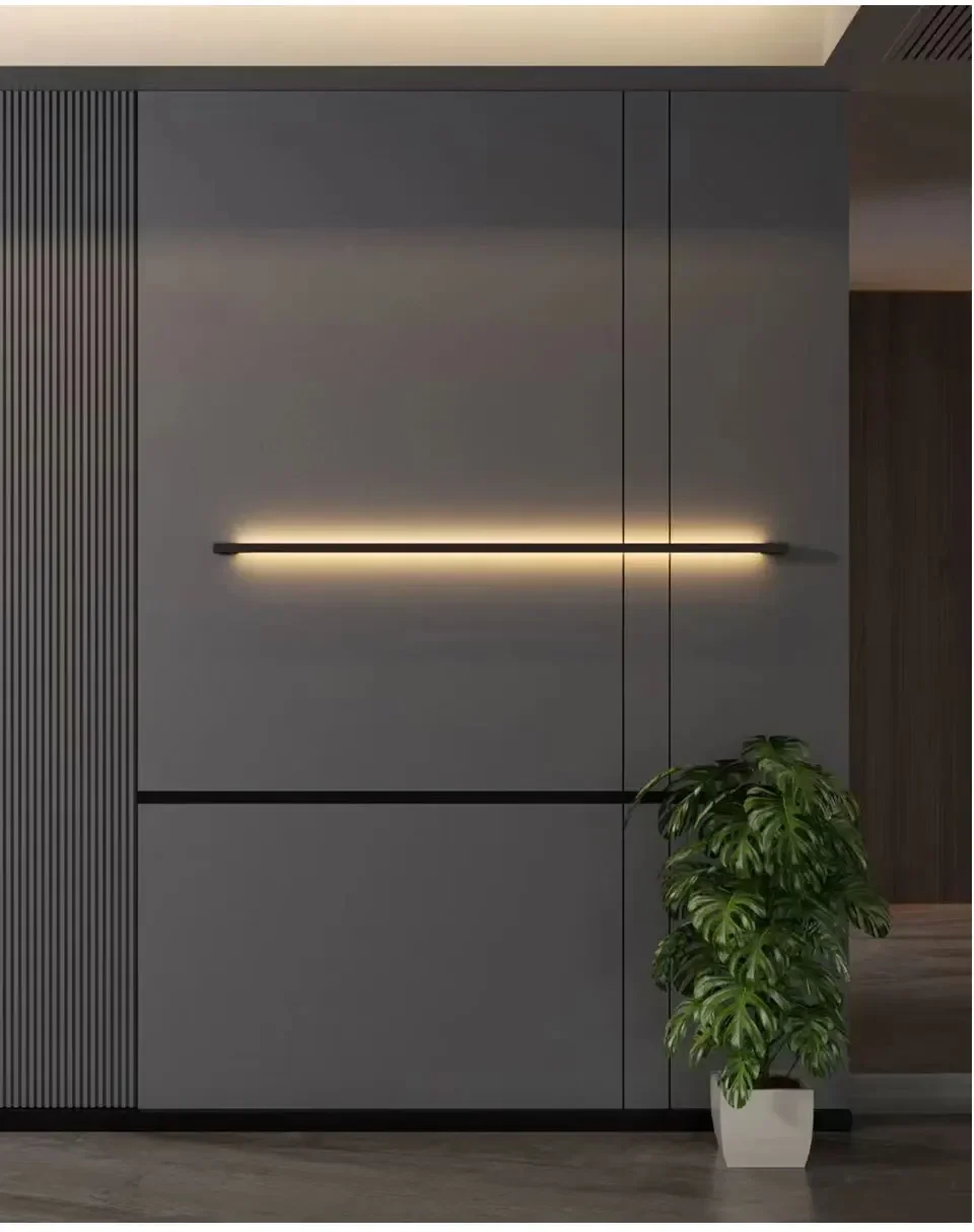 Description Picture 5 of itemModern Minimalist Long Wall Lamp LED Wall Mounted Light Indoor Living Room Bedroom Background Lamp Home Decora Fixtures 110/220V