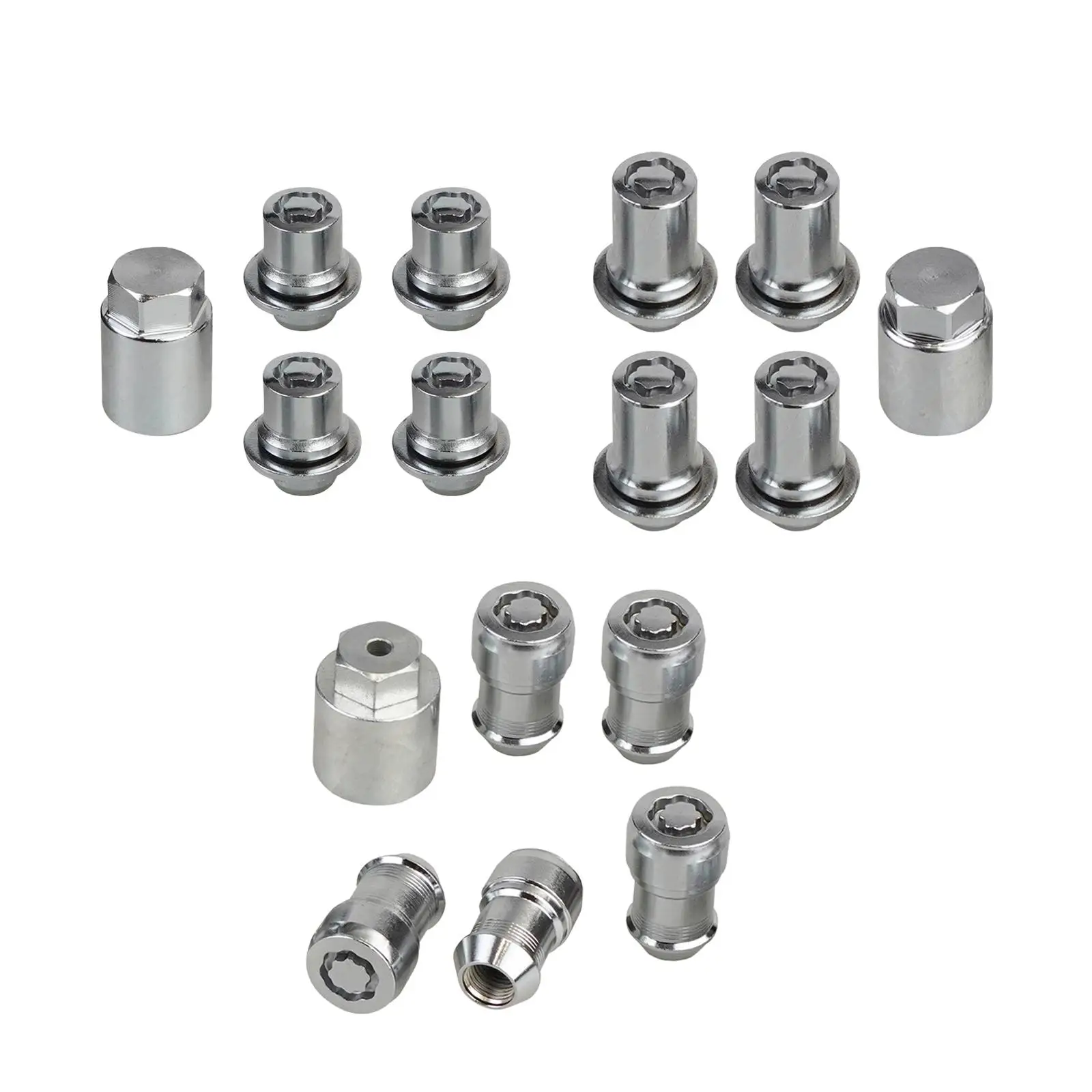 Wheel Lock Lug Nuts Set Metal High Performance Spare Parts Fittings Replace