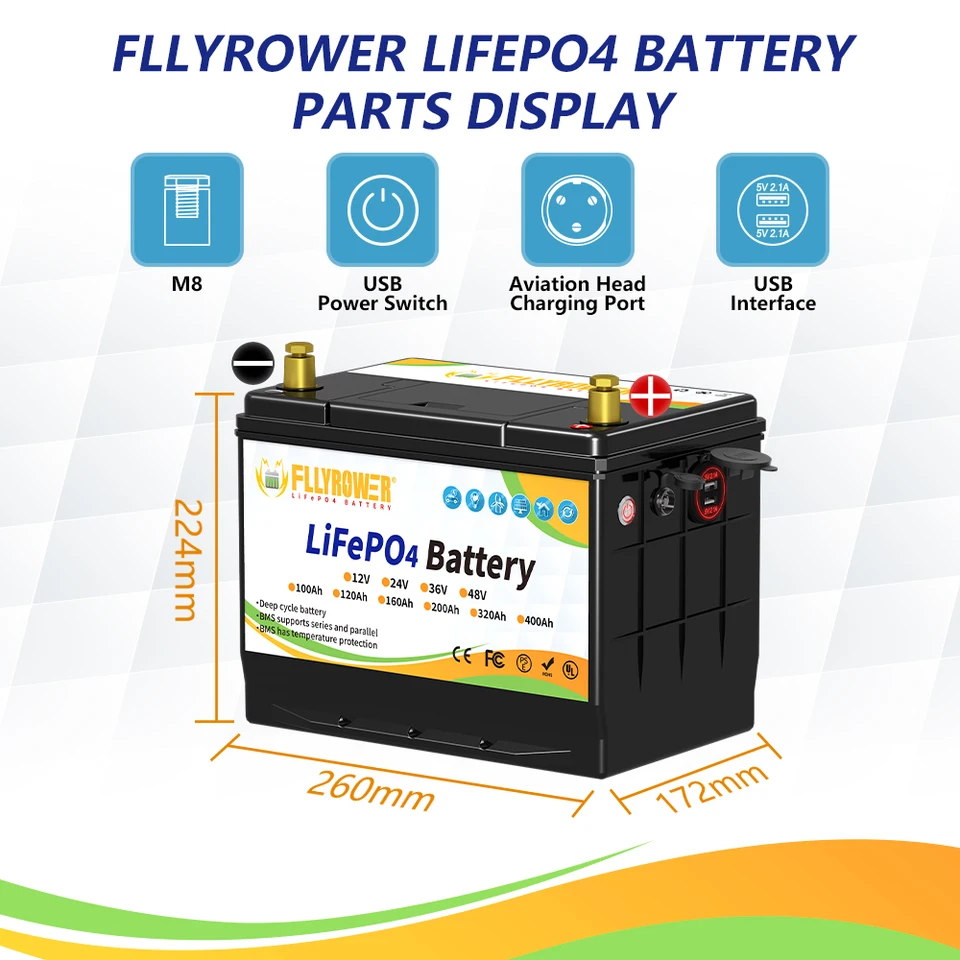 FLLYROWER 24v60AH リチウムバッチリー24フライパワー　エレキ Amazon.co.jp: FLLYROWER LifePo4 24v 60Ah バッテリー ディープ