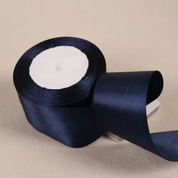 Royal Blue Satin Ribbon for Festive Decoration and Gift Wrapping (Navy Blue)
