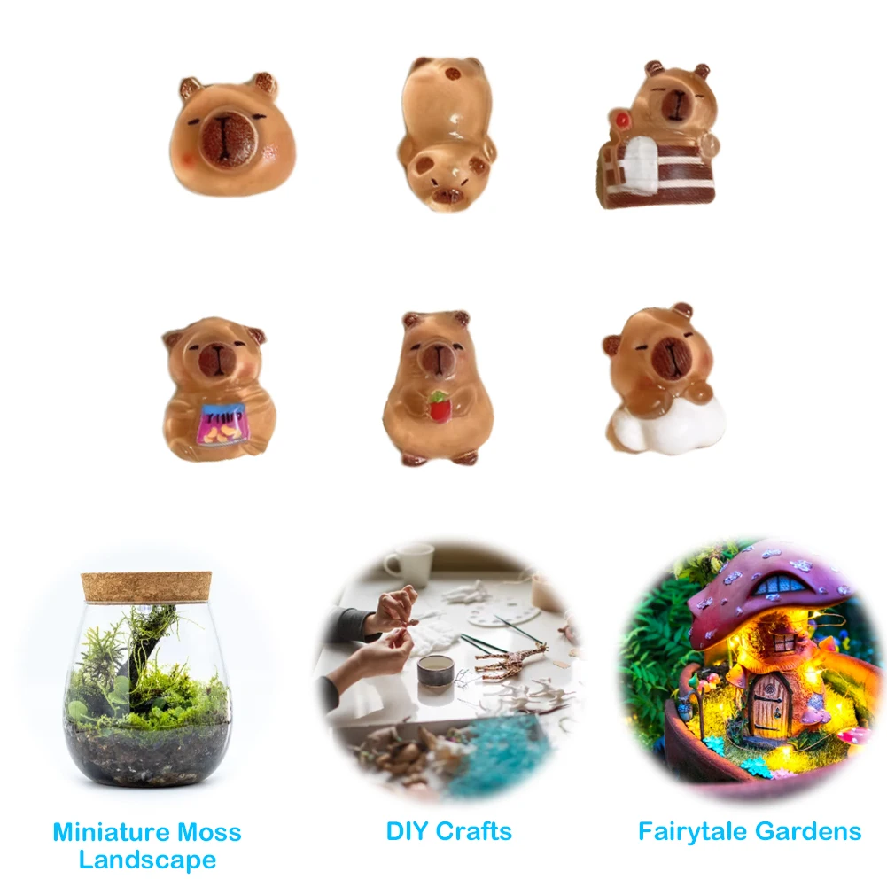 100Pcs Luminous Mini Resin Turtles Mini Resin Animals Sea Turtles Figurines for Fairy Garden Micro Landscaping Decoration