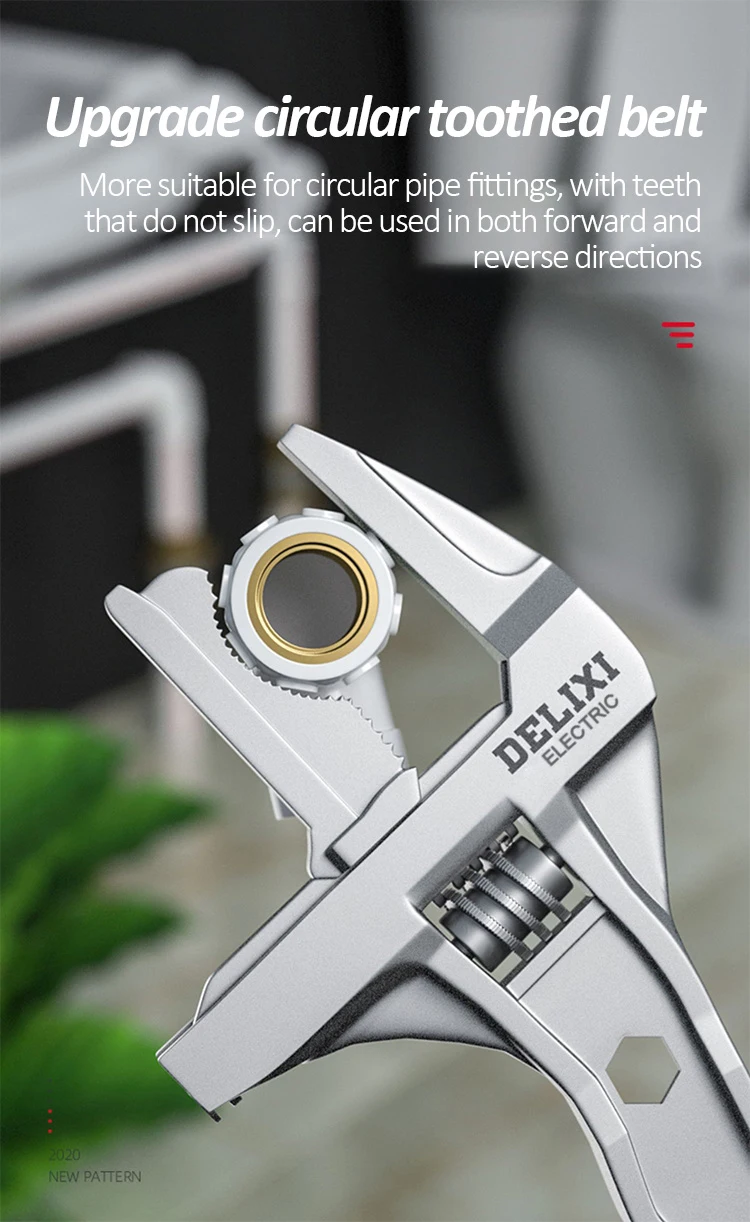 Description Picture 6 of itemDELIXI ELECTRIC Bathroom Wrench Universal Wrench Big Opening and Toothed Anti-skid Dual-purpo for Maintaining Bathroom Facilitie