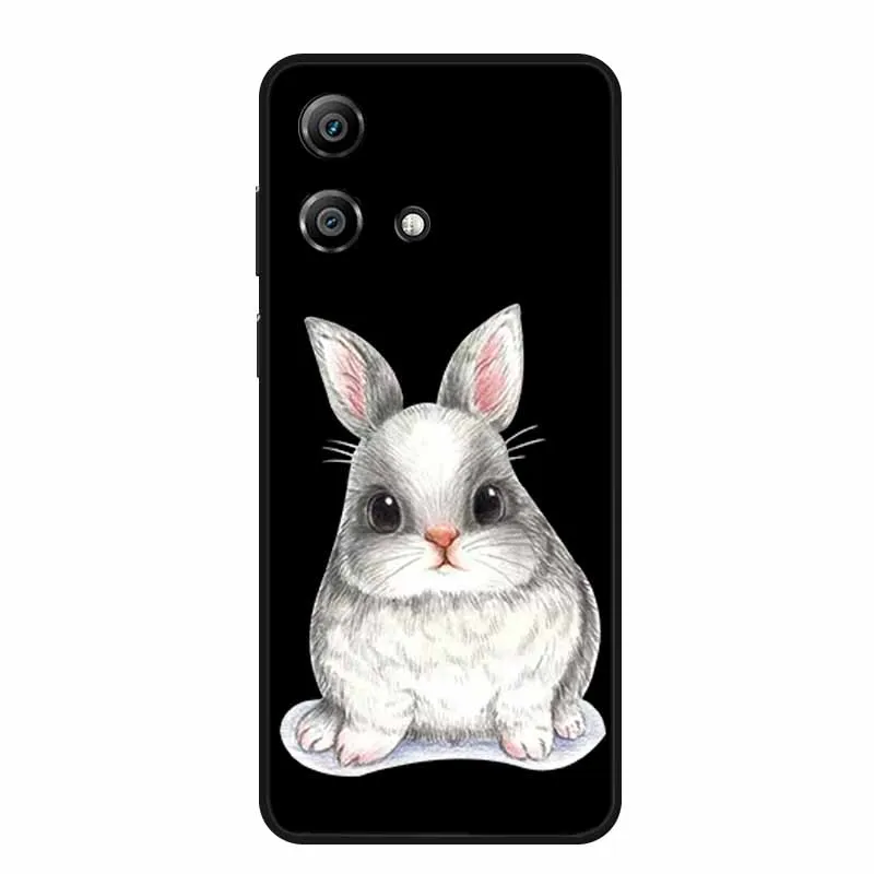 Charming Cartoon Cat Black Silicone Soft Phone Case