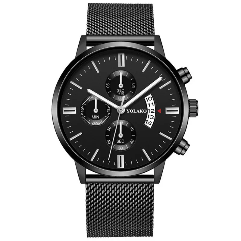 New Arrival Watch for Men Temperament Ultra-thin Mesh Belt Men's Watch High-end Business Round Luminous Relojes Para Hombre 