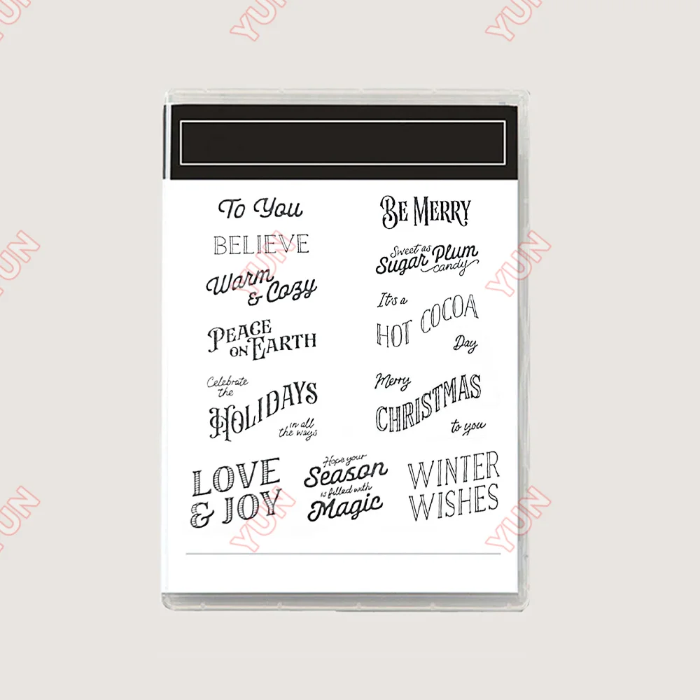 thumbnail image 1 of Nuevo juego de troqueles de corte de metal navideños o sellos transparentes para tarjetas de felicitación de cumpleaños, regalos, bricolaje, relieve, álbumes de recortes, nuevo, 1 of 5