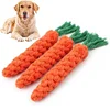 1PC Dog Toy Carrot Knot Rope Ball Cotton Rope Dumbbell Puppy Cleaning Teeth Chew Toy Durable Braided Bite Resistant Pet Supplies 3