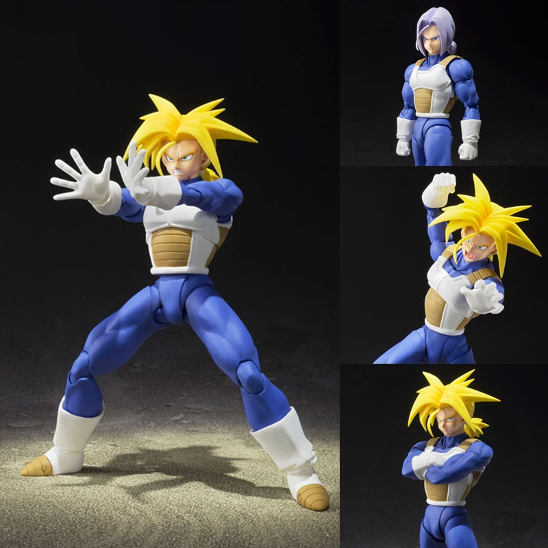 

Dragon Ball SHF Trunks Movable Joints Doll Long Hair Model Toy Super Saiyan SH Figuarts Action Figure Collectible Birthday Gifts