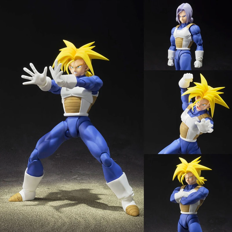 Dragon Ball Shf Trunks Movable Joints Doll Long Hair Model Toy Super