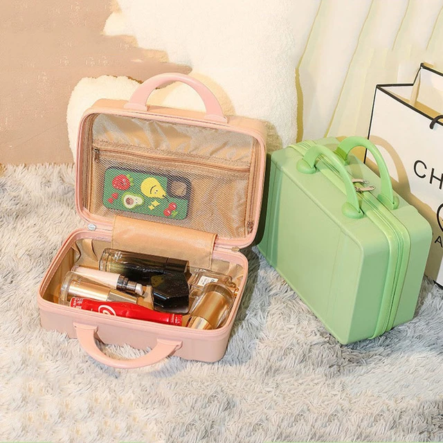 Valise de voyage étanche pour femme, valise à main pour fille, petits sacs  à main, sac à cosmétiques, boîtes d'évaluation, sacs de maquillage, 14 po -  AliExpress