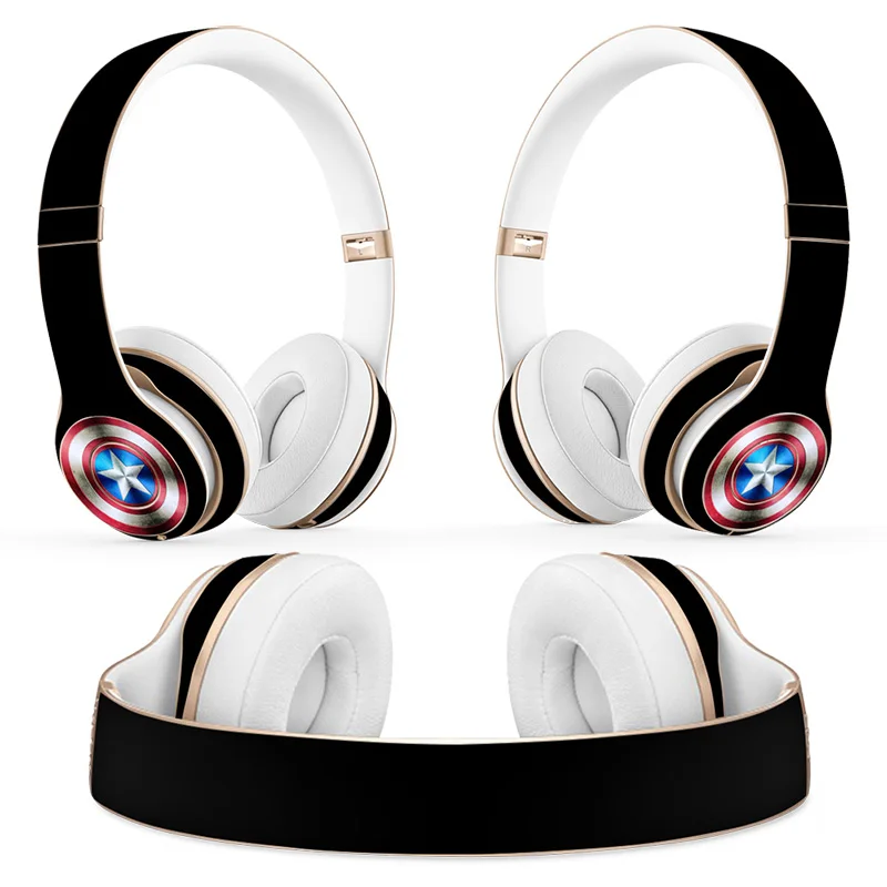 Marvel Iron man Spiderman Headphone Sticker skin for Beats Solo 2 Wireless Headphone skin sticker For solo2 solo3 vinyl sticker 