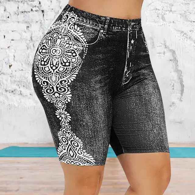 Pantalones cortos de entrenamiento para mujer, Shorts elegantes sin contracción, ajustados, mezcla de fibra química, ropa femenina - Imagen 4