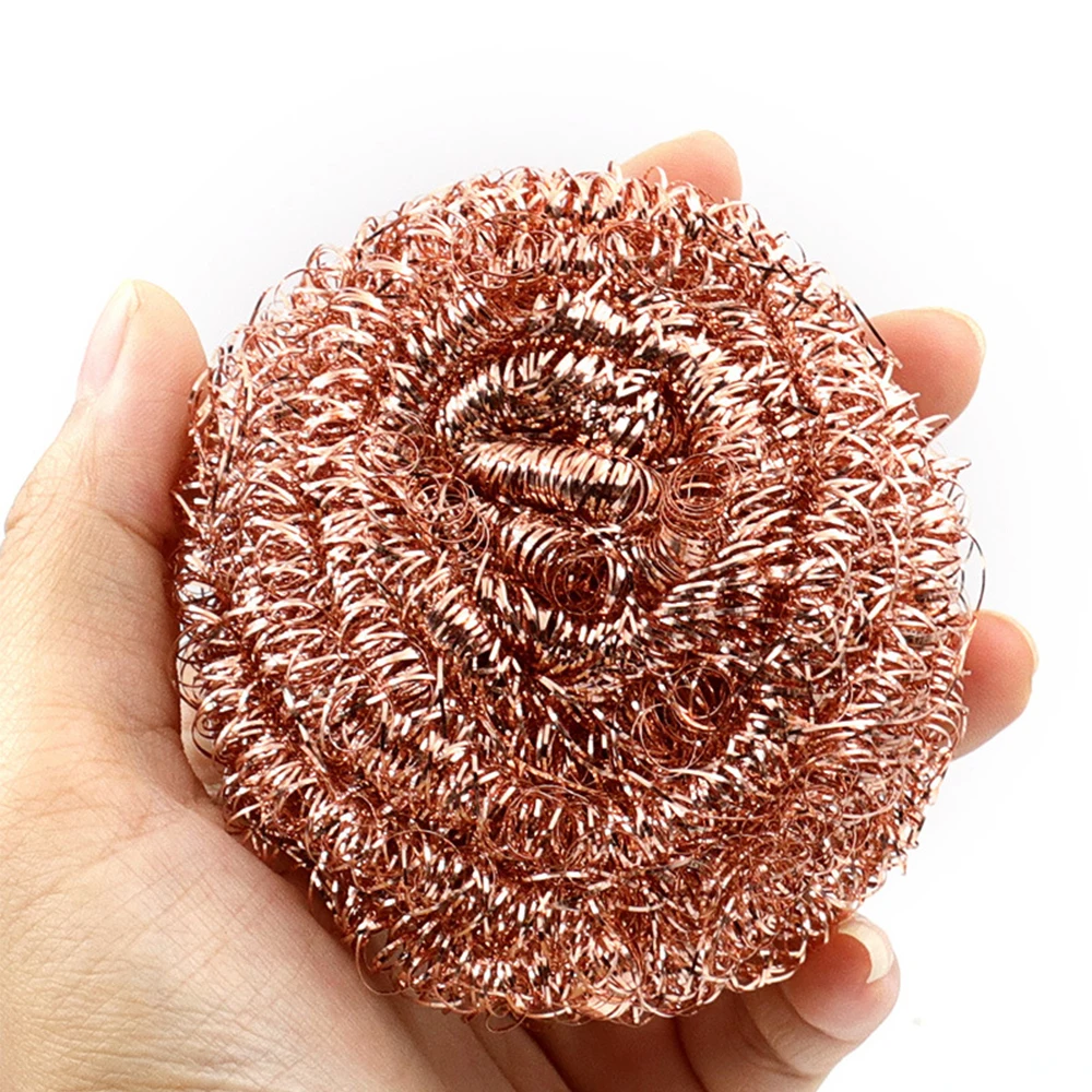 Welding Accessories Soldering Solder Iron Tip Cleaner Copper Wire Ball with Sponge and Holder Black/Gold  Removing Solder Tool