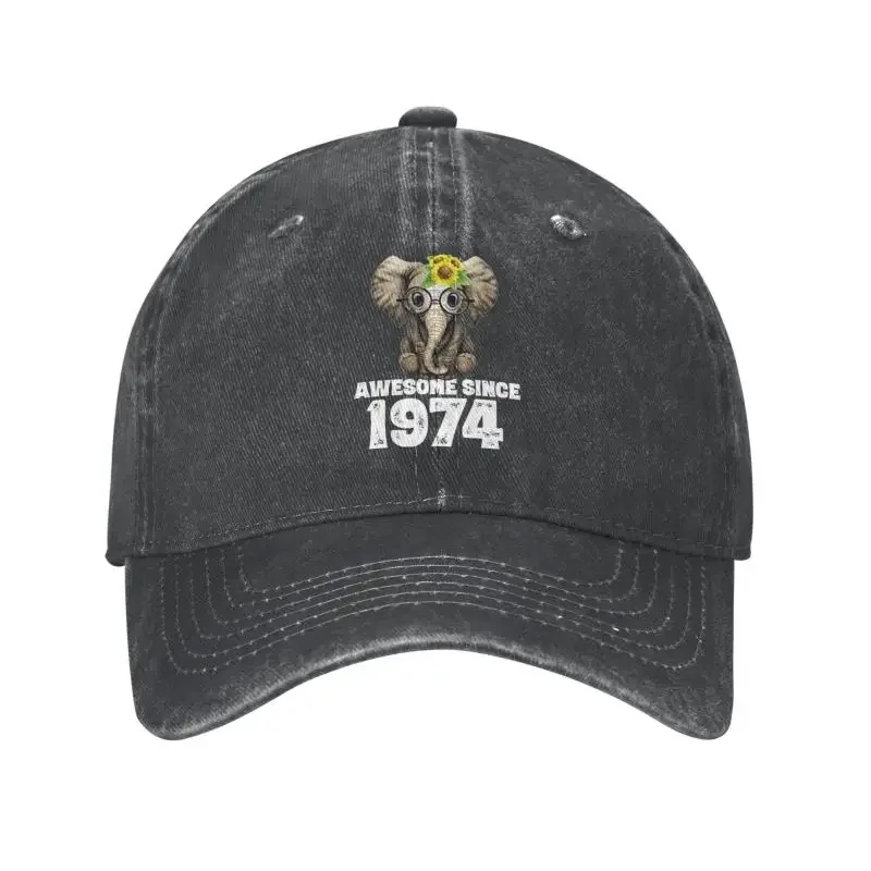 

Custom Cotton Awesome Since 1974 Birthday Gifts Baseball Cap for Men Women Adjustable Dad Hat Streetwear