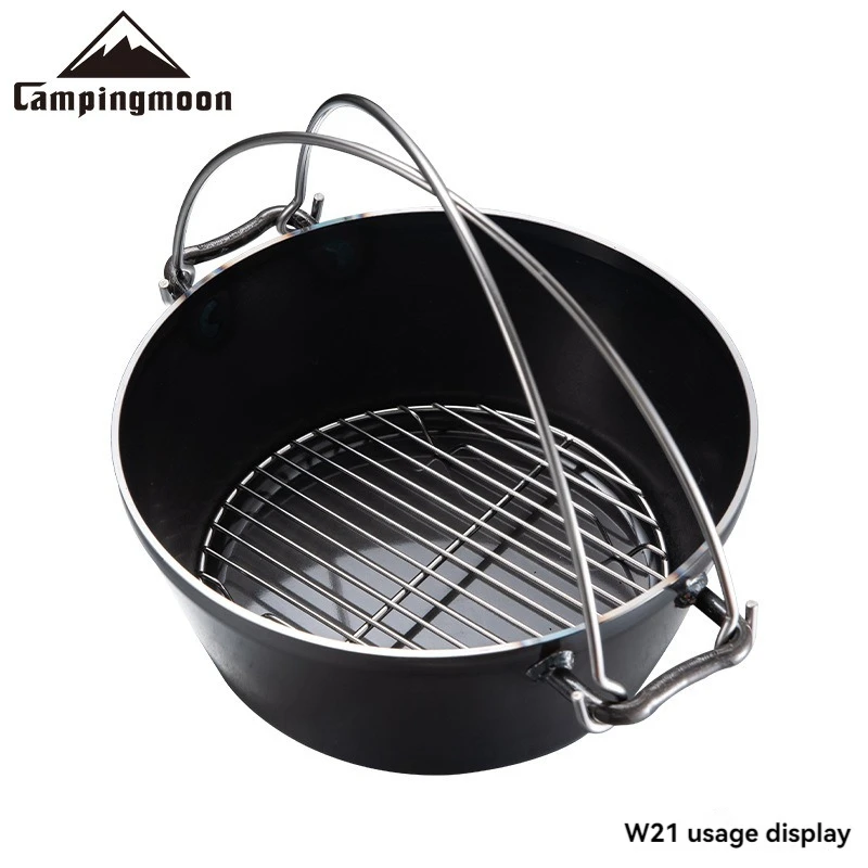 CAMPINGMOON Dutch Pot Bottom Mesh Thickened Stainless Steel Steaming Rack Baking Pot Bottom Mesh Pizza Rack Barbecue