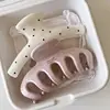Large Polka Dot Hair Claw Clip Elegant Shark Clamp Creamy Pumpkin Hair Accessories Gentle Korean Style for Women's Hairdos