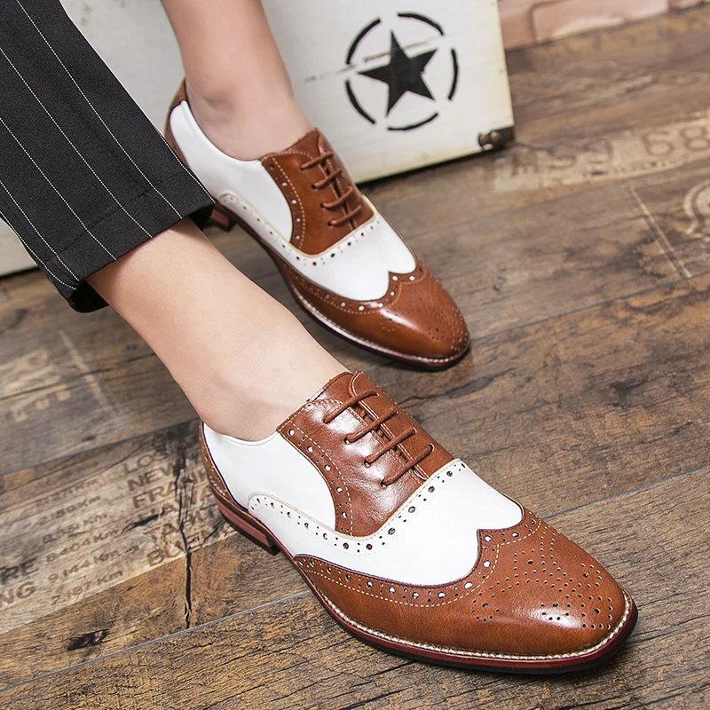 Spring Summer Fashion Brown Brogues Men 