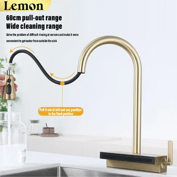 Kitchen faucet single hole pull-out spout kitchen sink mixer tap flow spray head hot and cold mixing tap 2