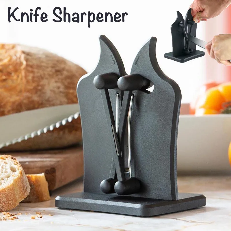 Kitchen Knife Sharpener Household Multifunctional Handheld Black