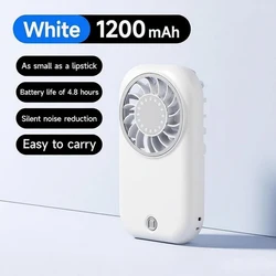 Compact USB Rechargeable Handheld Fan for Home, Office, and Travel (WHITE)