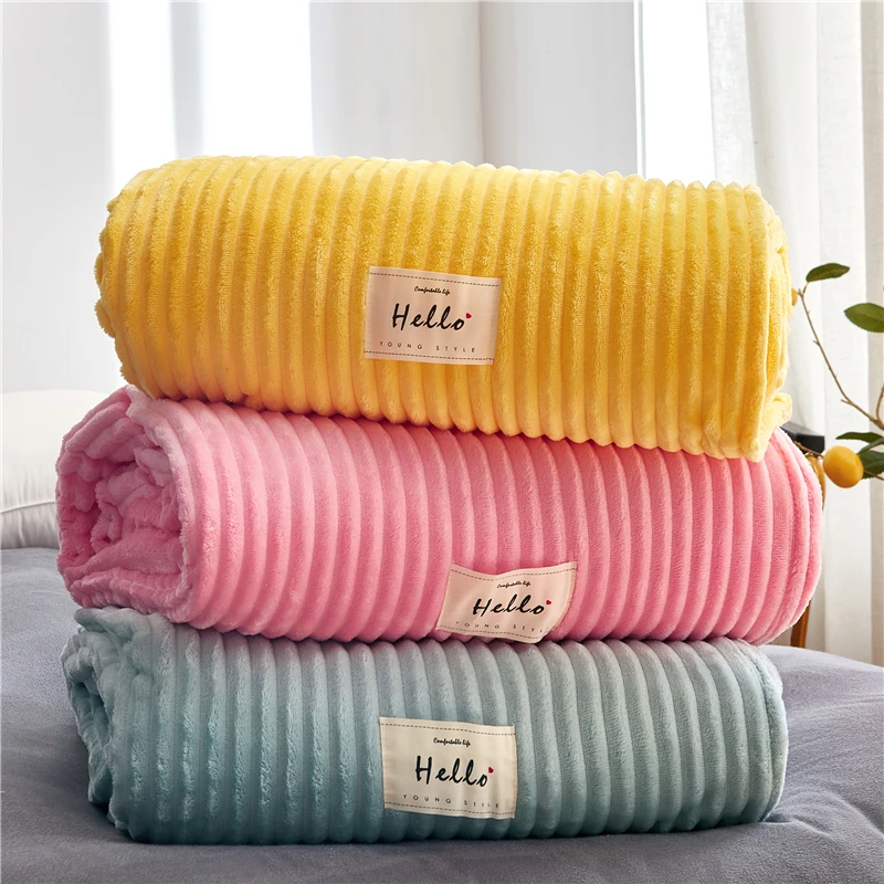 Magic Single Soft Blanket For Beds Yellow Color Soft Warm Square