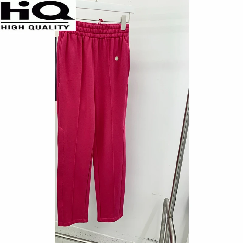 

0 Women Fashion Embroidery Drawstring Draped Straight Pants Sweatpants