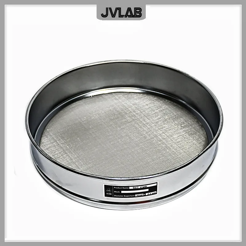 Soil Sieve Horticultural Round Hole Sampling Sieve Laboratory Test R30cm Aperture 0.075-60mm Galvanized Lid & Bottom 1/PK