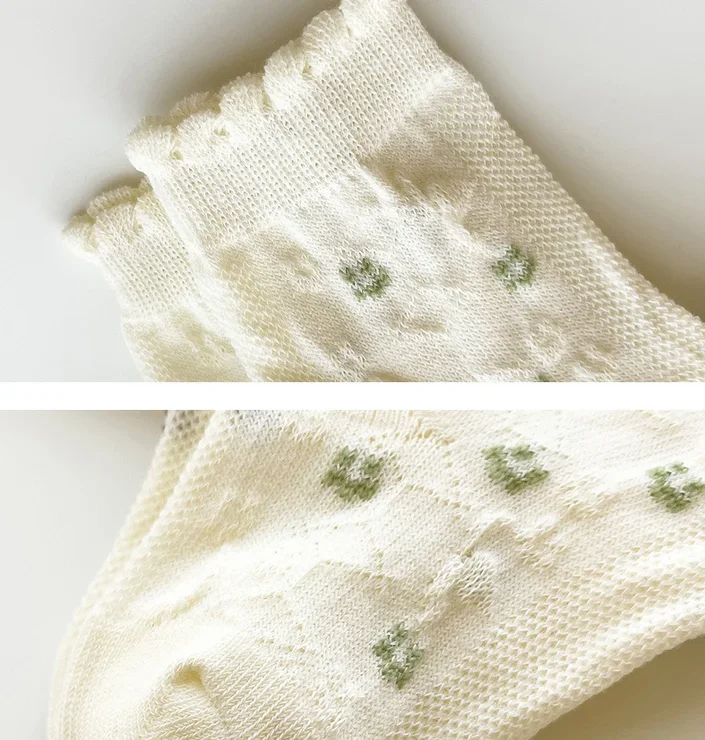 New Korean Breathable Soft Cotton Mesh Newborn Infant Toddler Socks Spring Summer Baby Socks Girls Kids Socks 0-6yearsOld