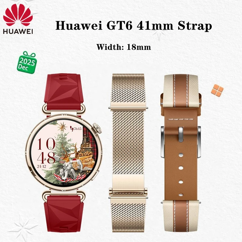 Premium Brown Leather Fluoroelastomer Watch Strap
