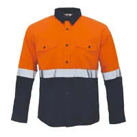 Two-Tone Hi Vis Long Sleeve Work Shirt