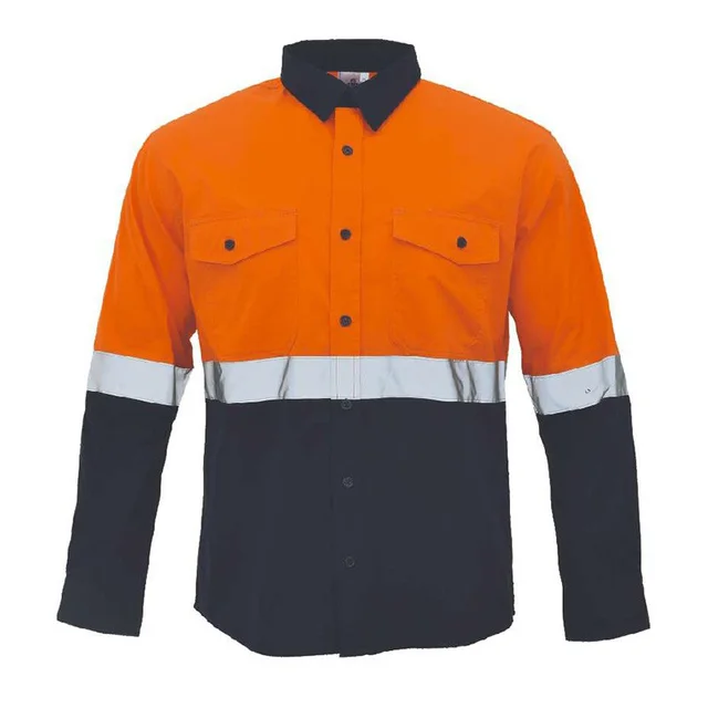 Two-Tone Hi Vis Long Sleeve Work Shirt
