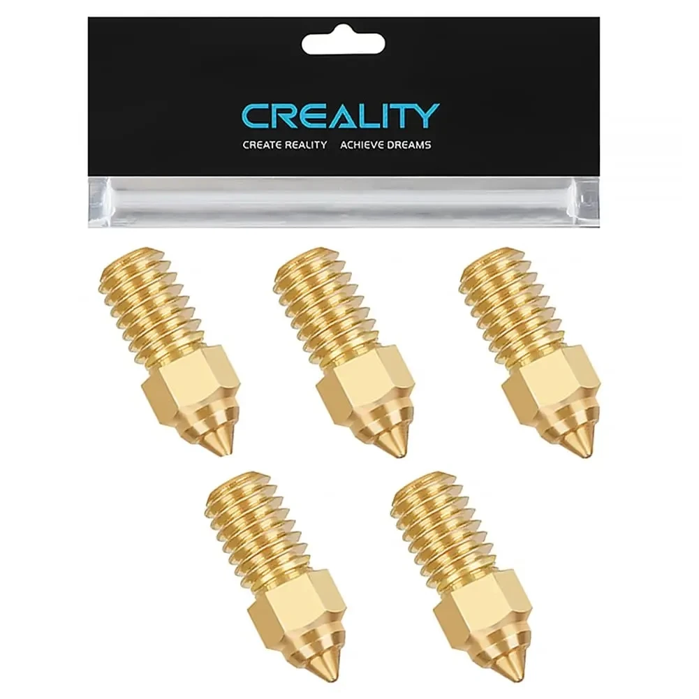 thumbnail image 1 of Boquillas Creality Ender 3 V3 SE de 0,4 mm, 5 piezas, boquillas de latón de alta velocidad, boquilla extrusora de extremo caliente para impresora 3D Ender 5 S1/M6/Ender 7, 1 of 5