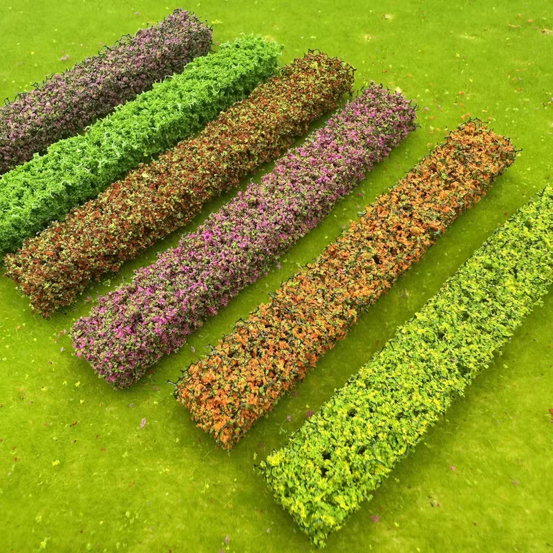 5 Stück künstliche Miniatur-Heckstreifen, Modell-Strauchstreifen für DIY-Modellbau/Gartendekoration/Sandtisch, Gebäude, Landschaft/Diorama – Detail 6
