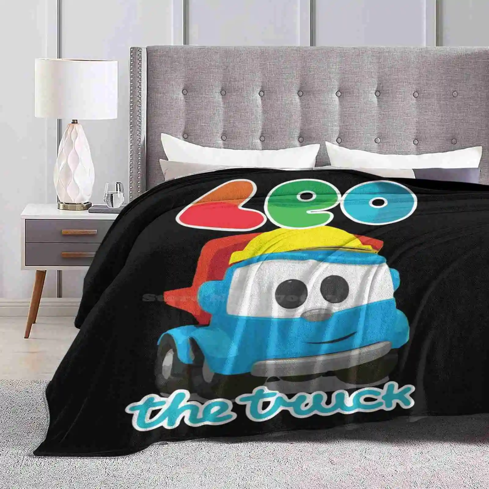 Leo The Truck-Let'S Build It New Arrival Fashion Leisure Warm Flanella Coperta Leo The Truck The Indietous Truck Kids Baby