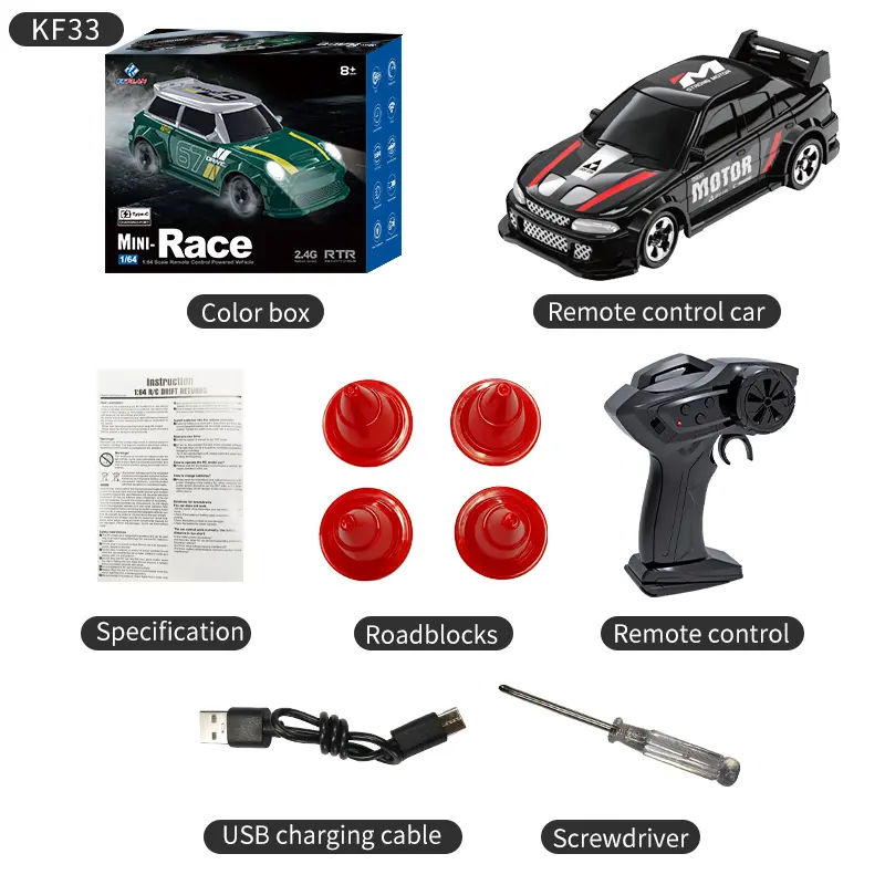 2026 New Kf20 1:64 Drift Rc Car Four-wheel remote-controlled racing car Full proportions Desk Competition Toy Boys Ideal gifts. - Image 10