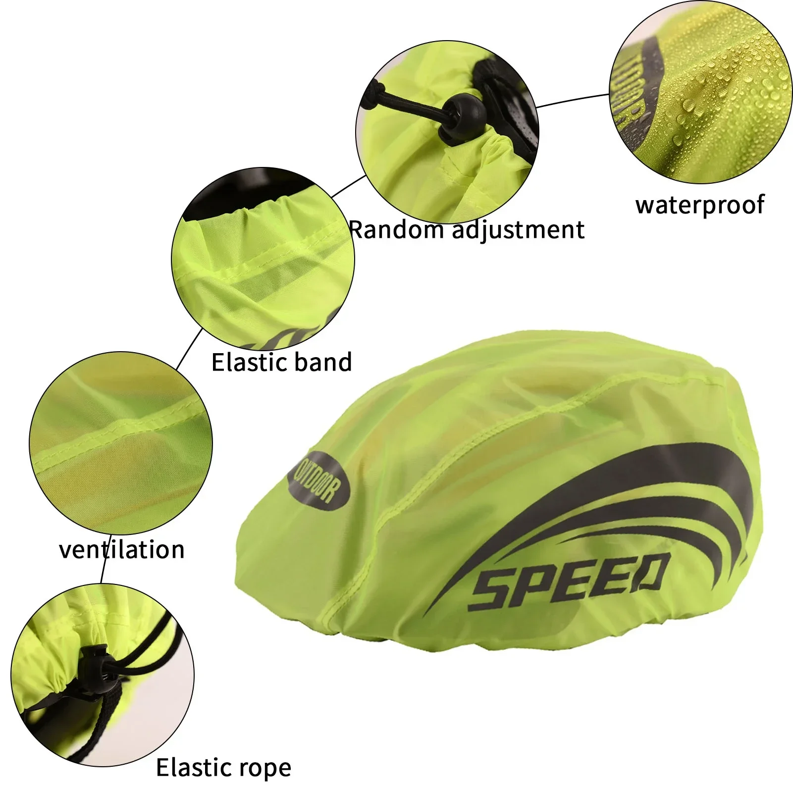 Bicycle Helmet Waterproof Cover Reflective Strip Cycling Cap MTB Road Bike Helmet Rain Cover Oxford Cloth Protection